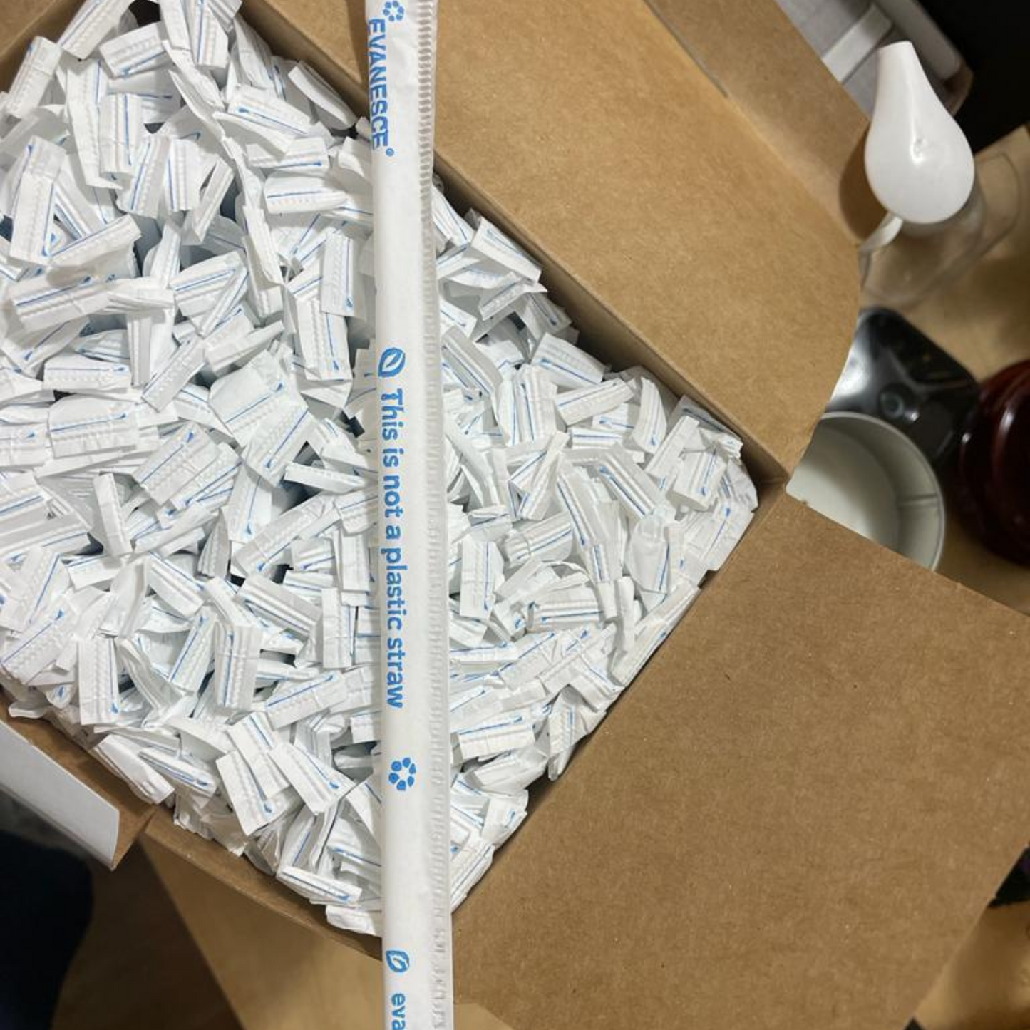 Evanesce Eco-Friendly Compostable Straws - Made from Plants, 100% Biodegradable.
