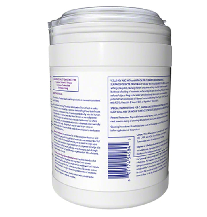 Oxivir TB Wipes product specification with details