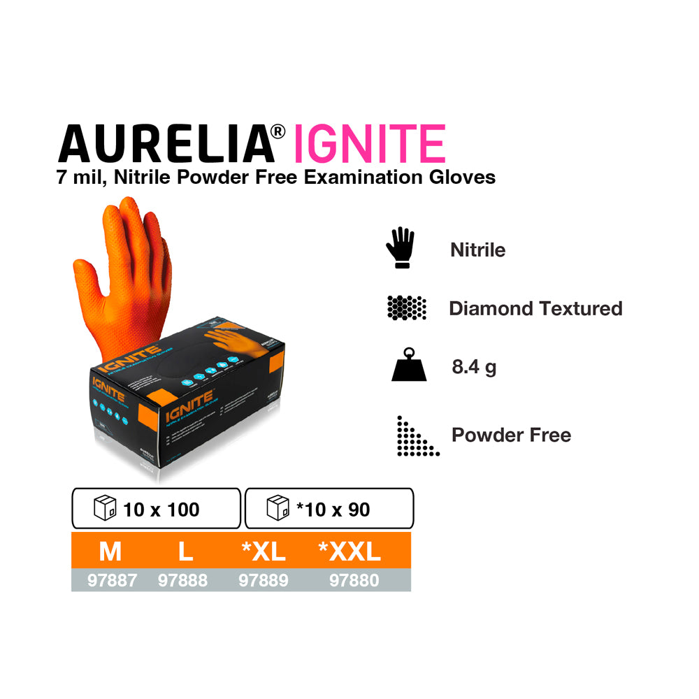 Aurelia Ignite® Nitrile Powder-Free Examination Gloves