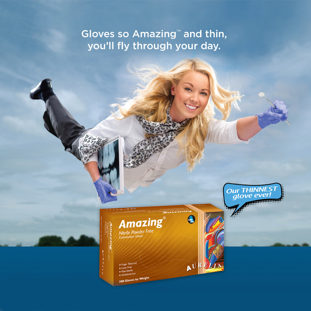 Aurelia   Amazing® Nitrile Powder-Free Examination Gloves