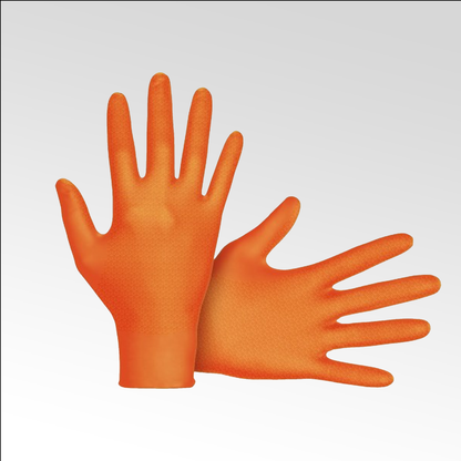 Nitrile Exam Grade Disposable Gloves - Orange